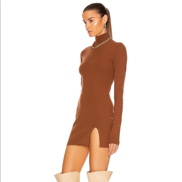 ZEYNEP ARCAY SIDE-SLIT MINI DRESS, NUDE SZ IT/36 US/0 - Picture 1 of 15